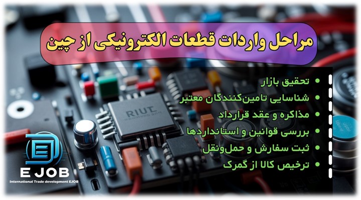 مراحل واردات قطعات الکترونیکی از چین
